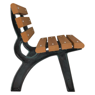 Global Industrial® Recycled Plastic Benches with Back, 48 x 23 x 28, Tan (GBE240125TN)
