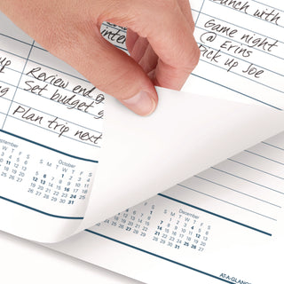 AT-A-GLANCE® Desk Pad, 21.75 x 17, White Sheets, Black Binding, Clear Corners, 12-Month (Jan to Dec): 2025 (AAGST2400)
