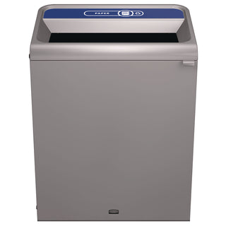 Rubbermaid® Commercial Configure Indoor Recycling Waste Receptacle, Mixed Recycling, 33 gal, Metal, Gray (RCP1961629)