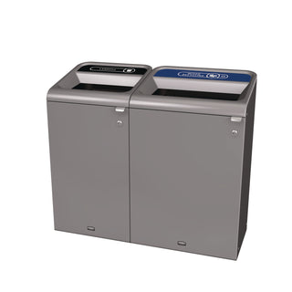 Rubbermaid® Commercial Configure Indoor Recycling Waste Receptacle, 33 gal, Metal, Gray (RCP1961628)