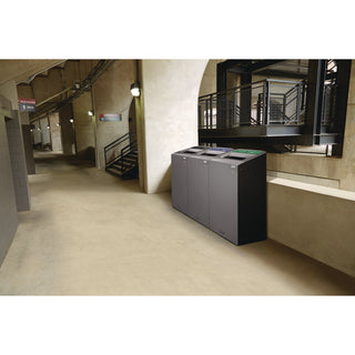 Rubbermaid® Commercial Configure Indoor Recycling Waste Receptacle, 33 gal, Metal, Gray (RCP1961628)