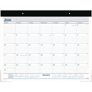 AT-A-GLANCE® Desk Pad, 21.75 x 17, White Sheets, Black Binding, Clear Corners, 12-Month (Jan to Dec): 2025 (AAGST2400)