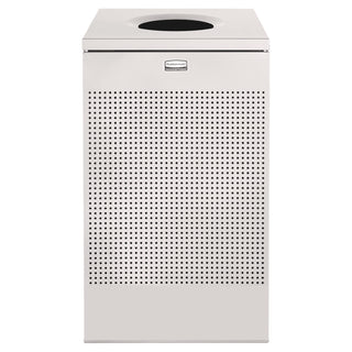 Rubbermaid® Commercial Designer Line Silhouettes Waste Receptacle, 20 gal, Steel, Silver Metallic (RCPSC18EPLSM)