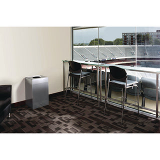 Rubbermaid® Commercial Designer Line Silhouettes Waste Receptacle, 20 gal, Steel, Silver Metallic (RCPSC18EPLSM)