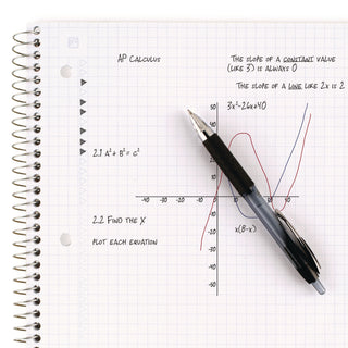 Five Star® Wirebound Notebook, 4 sq/in Quadrille Rule, 11 x 8.5, White, 100 Sheets (MEA06190)