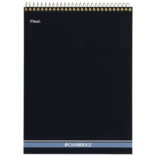 Cambridge® Stiff-Back Wire Bound Notebook, 1 Subject, Wide/Legal Rule, Canary/Blue Cover, 8.5 x 11.5, 70 Sheets (MEA59880)