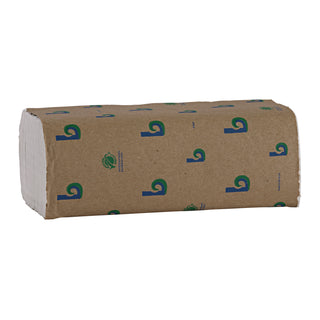 Boardwalk® Boardwalk Green Multifold Towels, 1-Ply, 9.3 x 9.5, Natural White, 250/Pack, 16 Packs/Carton (BWK10GREEN)