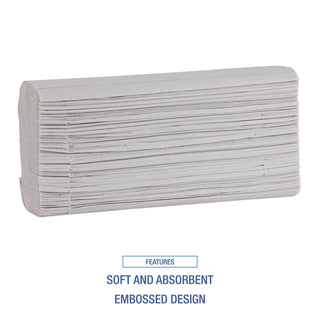 Boardwalk® Boardwalk Green Multifold Towels, 1-Ply, 9.3 x 9.5, Natural White, 250/Pack, 16 Packs/Carton (BWK10GREEN)