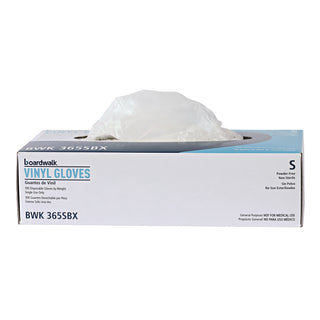 Boardwalk® General Purpose Vinyl Gloves, Powder/Latex-Free, 2.6 mil, Small, Clear, 100/Box, 10 Boxes/Carton (BWK365SCT)