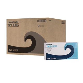 Boardwalk® General Purpose Vinyl Gloves, Powder/Latex-Free, 2.6 mil, Small, Clear, 100/Box, 10 Boxes/Carton (BWK365SCT)