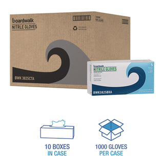Boardwalk® Disposable Examination Nitrile Gloves, Small, Blue, 5 mil, 1,000/Carton (BWK382SCTA)