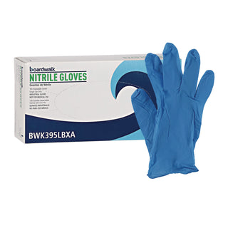 Boardwalk® Disposable General-Purpose Powder-Free Nitrile Gloves, Large, Blue, 5 mil, 100/Box (BWK395LBXA)