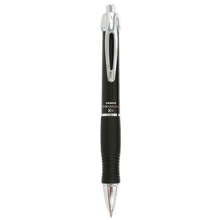 Zebra® GR8 Retractable Gel Pen, Medium 0.7mm, Black Ink, Black/Silver Barrel, Dozen (ZEB42610)