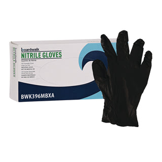 Boardwalk® Disposable General-Purpose Powder-Free Nitrile Gloves, Medium, Black, 4.4 mil, 1,000/Carton (BWK396MCTA)