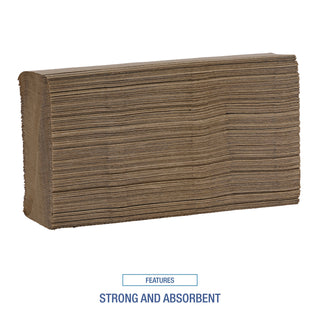Boardwalk® Multifold Paper Towels, 1-Ply, 9 x 9.45, Natural, 250/Pack, 16 Packs/Carton (6202BW)