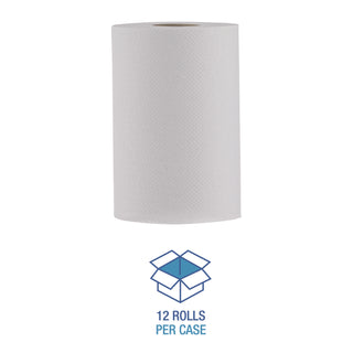 Boardwalk® Hardwound Paper Towels, 8" x 350', White, 1-Ply,12 Rolls/Case, 4200' per case (6250BW)
