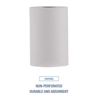 Boardwalk® Hardwound Paper Towels, 8" x 350', White, 1-Ply,12 Rolls/Case, 4200' per case (6250BW)