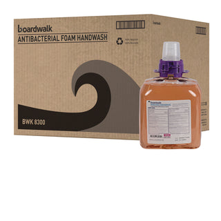 Boardwalk® Foam Antibacterial Handwash, Fruity, 1,250 mL Refill, 4/Carton (BWK8300)