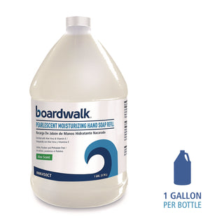 Boardwalk® Pearlescent Moisturizing Liquid Hand Soap Refill, Aloe Scent, 1 gal Bottle, 4/Carton (BWK450CT)
