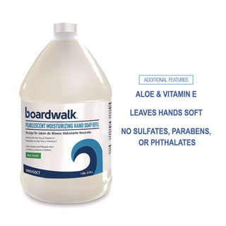 Boardwalk® Pearlescent Moisturizing Liquid Hand Soap Refill, Aloe Scent, 1 gal Bottle, 4/Carton (BWK450CT)