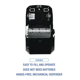 Boardwalk® Hands Free Mechanical Towel Dispenser, 13.25 x 10.25 x 16.25, Black (BWK1501)