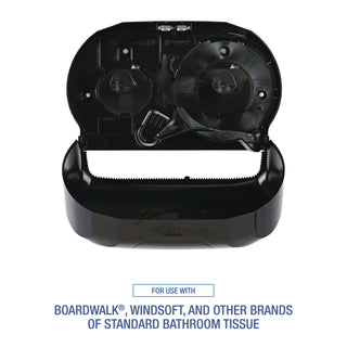 Boardwalk® Standard Twin Toilet Tissue Dispenser, 13 x 6.75 x 8.75, Black (BWK1502)
