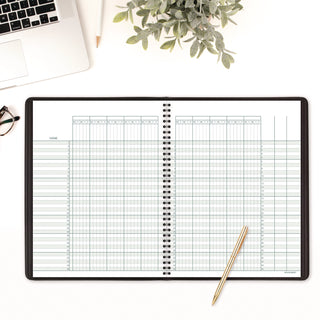 AT-A-GLANCE® Undated Class Record Book, Nine to 10 Week Term: Two-Page Spread (35 Students), 10.88 x 8.25, Black Cover (AAG8015005)