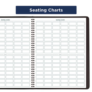 AT-A-GLANCE® Undated Class Record Book, Nine to 10 Week Term: Two-Page Spread (35 Students), 10.88 x 8.25, Black Cover (AAG8015005)