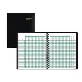 AT-A-GLANCE® Undated Class Record Book, Nine to 10 Week Term: Two-Page Spread (35 Students), 10.88 x 8.25, Black Cover (AAG8015005)
