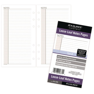 AT-A-GLANCE® Lined Notes Pages for Planners/Organizers, 6.75 x 3.75, White Sheets, Undated (AAG013200)