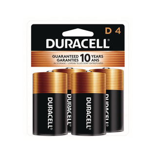 Duracell® CopperTop Alkaline D Batteries, 4/Pack (DURMN1300R4Z) (DURMN1300R4Z)