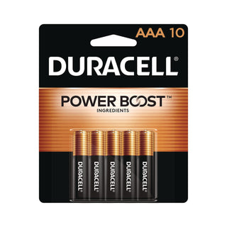 Duracell® CopperTop Alkaline AAA Batteries, 10/Pack (DURMN2400B10Z)