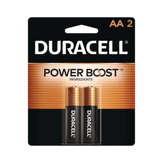Duracell® CopperTop Alkaline Battery, AA, 2/PK (DURMN1500B2Z)
