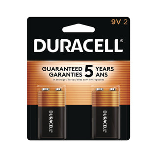 Duracell® CopperTop Alkaline 9V Batteries, 2/Pack (DURMN1604B2Z)