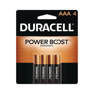 Duracell® CopperTop Alkaline AAA Batteries, 4/Pack (DURMN2400B4Z)