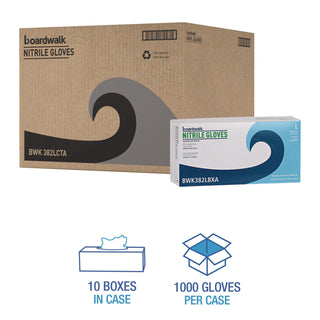 Boardwalk® Disposable Examination Nitrile Gloves, Large, Blue, 5 mil, 1,000/Carton (BWK382LCTA)