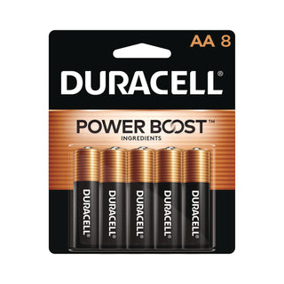Duracell® CopperTop Alkaline AA Batteries, 8/Pack (DURMN1500B8Z)