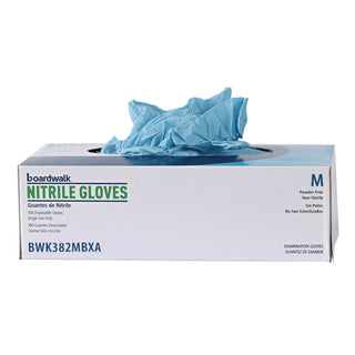 Boardwalk® Disposable Examination Nitrile Gloves, Medium, Blue, 5 mil, 1,000/Carton (BWK382MCTA)