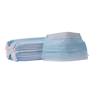 Boardwalk® Three-Ply General Use Face Mask, Blue, 50/Box (BWKMS2000BX)