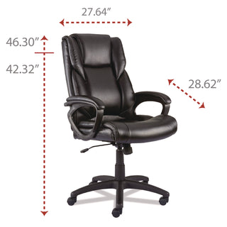 Alera® Alera Brosna Series Mid-Back Task Chair, Supports Up to 250 lb, 18.15" to 21.77 Seat Height, Black Seat/Back, Black Base (ALEBRN42B19)