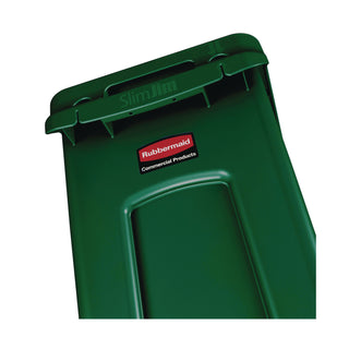 Rubbermaid® Commercial Slim Jim Plastic Recycling Container with Venting Channels, 23 gal, Plastic, Green (RCP354007GN)
