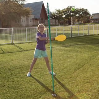 Champion Sports Tether Tennis Game Set, Two Paddles, Two Tennis Balls (CSITTGAME)