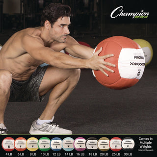 Champion Sports Rhino Promax Medicine Ball, 25 lb, Red (CSIRPX25)