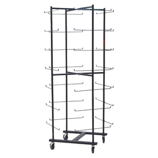 Champion Sports 56 Football Helmet Rolling Rack, 26" x 28" x 81", Black (CSIFBWR)