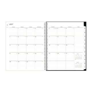 Blue Sky® Analeis Create-Your-Own Cover Weekly/Monthly Planner, Floral, 11 x 8.5, White/Black/Coral, 12-Month (July to June): 2024-2025 (BLS130606)