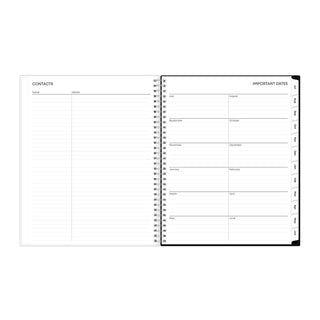 Blue Sky® Analeis Create-Your-Own Cover Weekly/Monthly Planner, Floral, 11 x 8.5, White/Black/Coral, 12-Month (July to June): 2024-2025 (BLS130606)