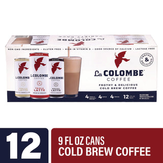 La Colombe® Draft Latte Cold Brew, Assorted Flavors, 9 oz Can, 12/Carton (GRR22002272)