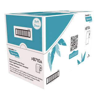 Cascades PRO Signature Bath Tissue, Septic Safe, 2-Ply, White, 400 Sheets/Roll, 24 Rolls/Carton (CSDB710)
