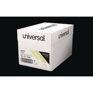 Universal® Deluxe Colored Paper, 20 lb Bond Weight, 8.5 x 11, Canary, 500/Ream (UNV11201)