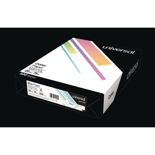 Universal® Deluxe Colored Paper, 20 lb Bond Weight, 8.5 x 11, Blue, 500/Ream (UNV11202)